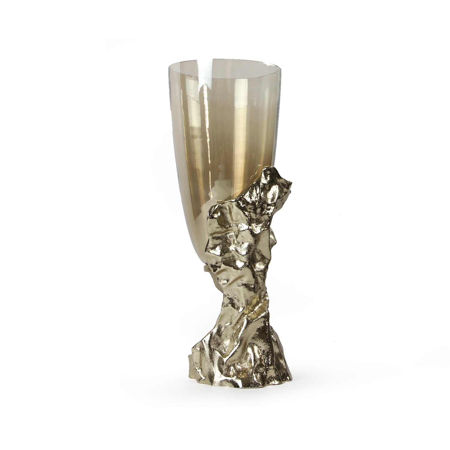 Elevated Essence Aluminum Glass Vase Candle Holder