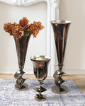 Celeste Trumpet Display Vase with Aluminum Base