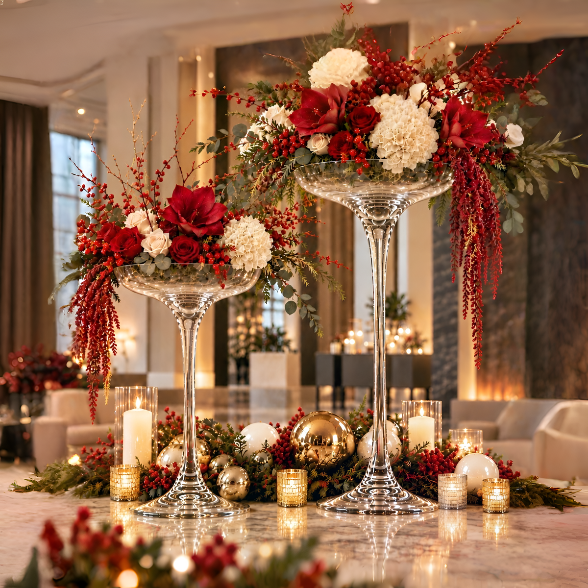Giant Champagne Saucer Glass Vase