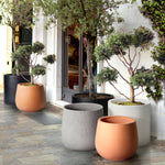 FibraLuxe Cylinder Floor Planters