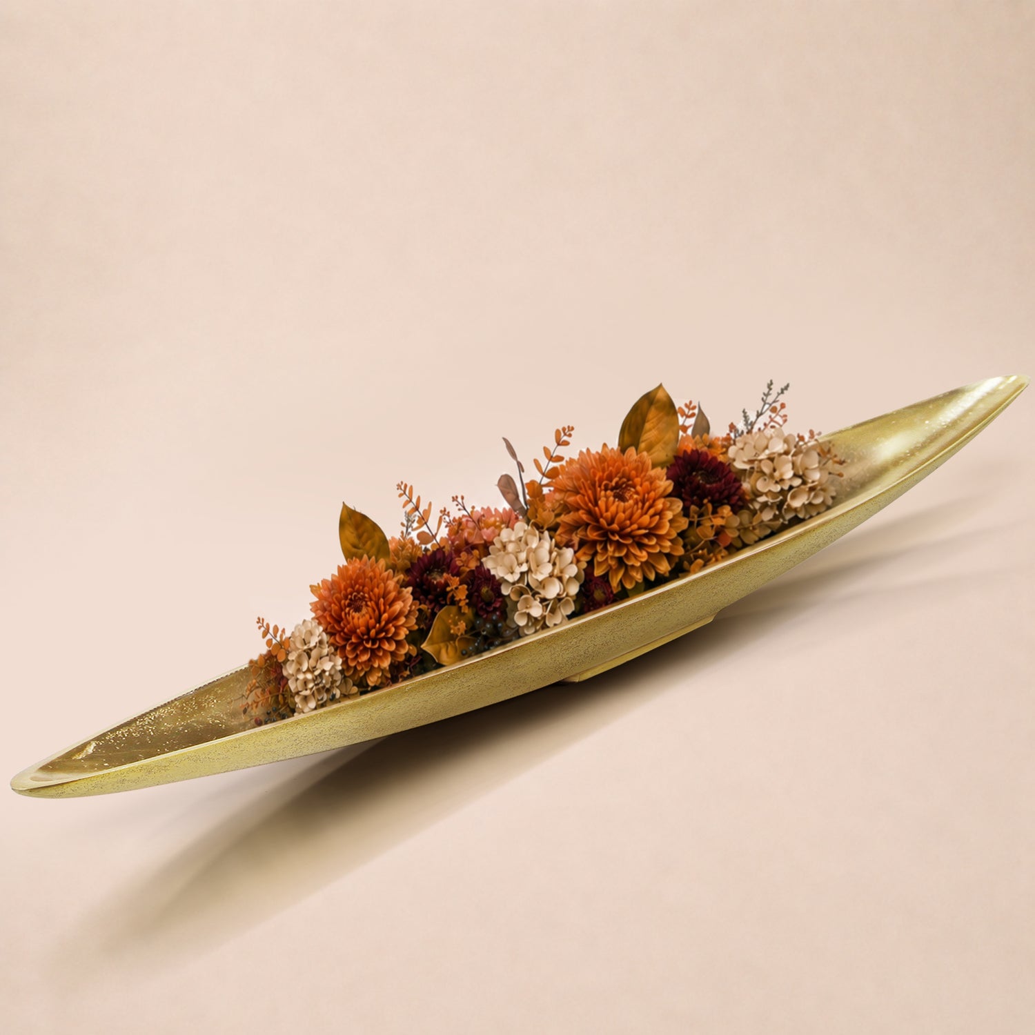 Metal Boat Vase
