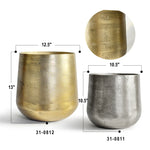 Meridian Metallic Planter