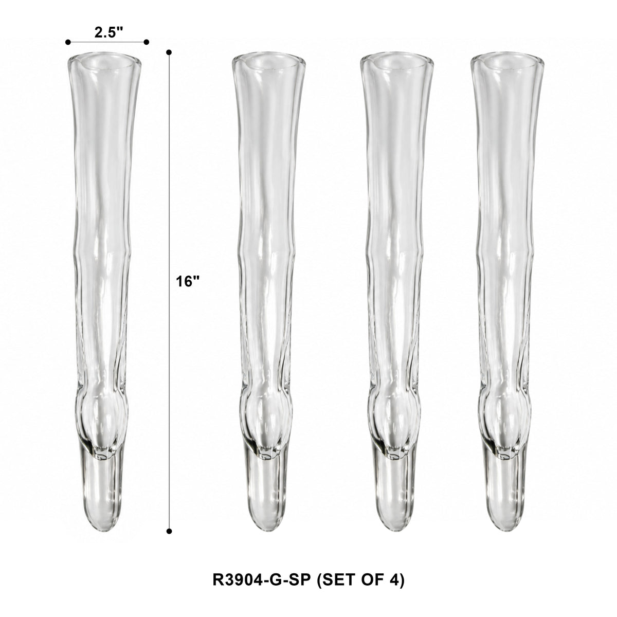 Glass Tube Bud Vase (set of 4)