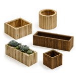 Vertical Slat Wood Box