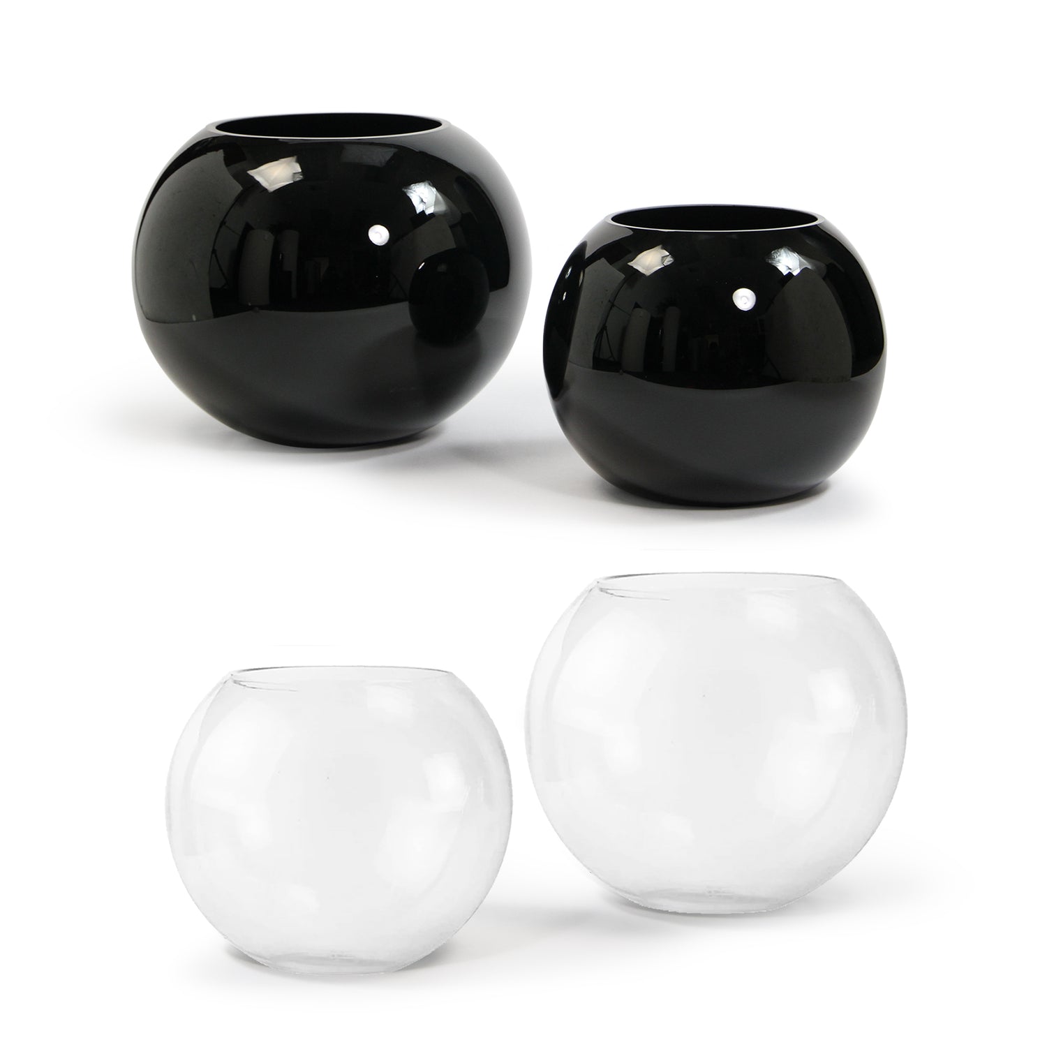 Black Glass Bubble Vase