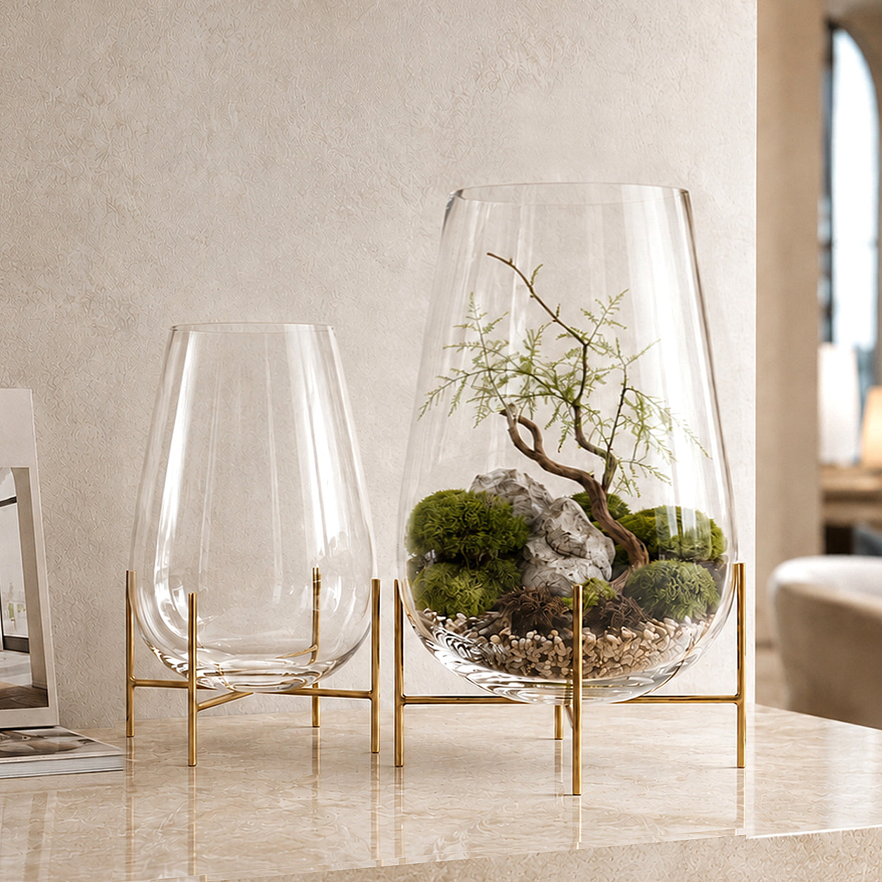 Blooming Glass Vase Terrarium