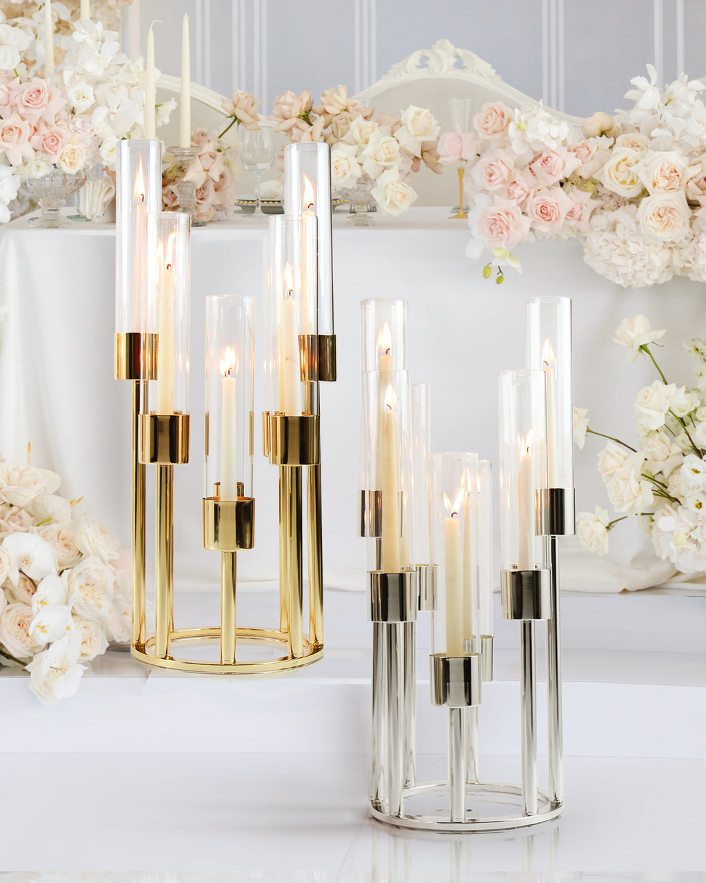 Aura Octet Tabletop Candelabra