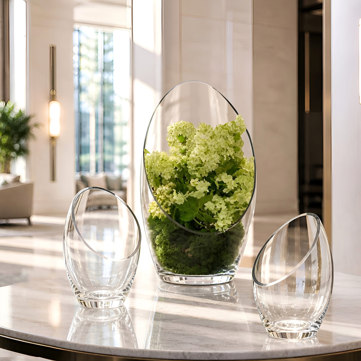 Angled Oval Vase