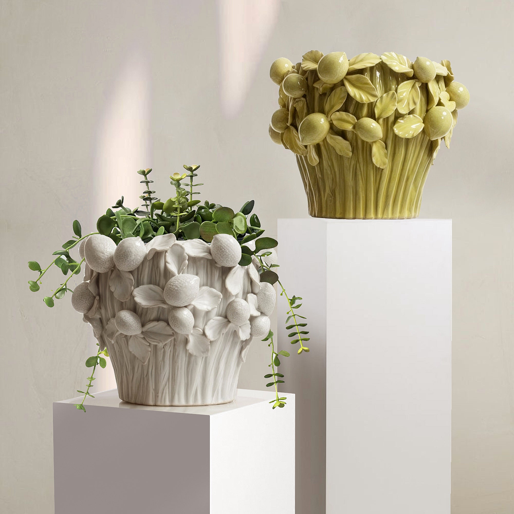 Sicily Lemon 3D Hand Sculpted Pot