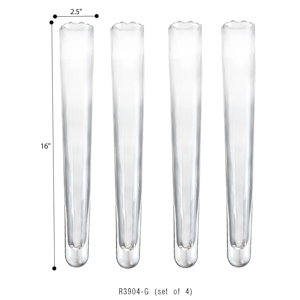 Glass Tube Bud Vase (set of 4)