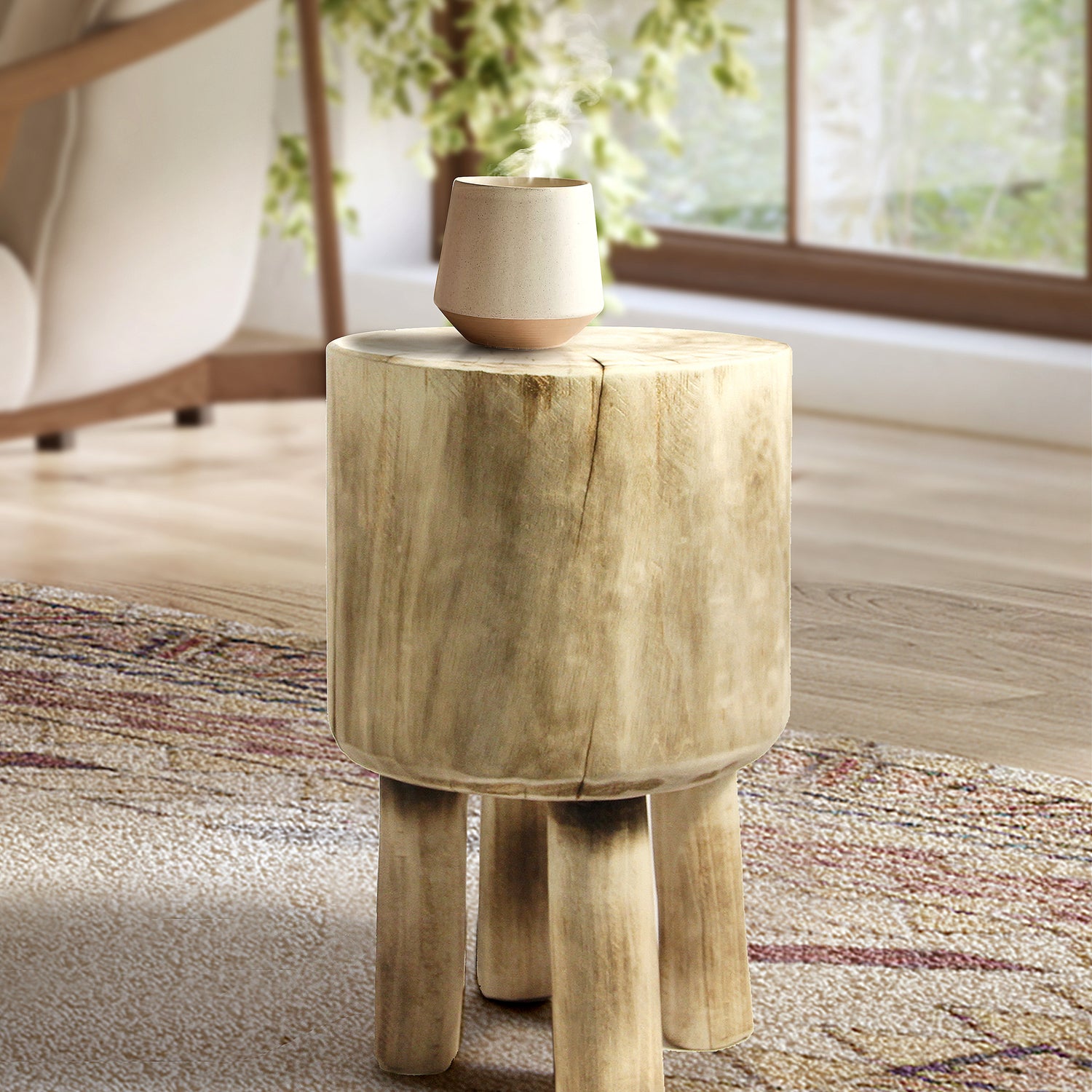 Wooden Trunk Side Table