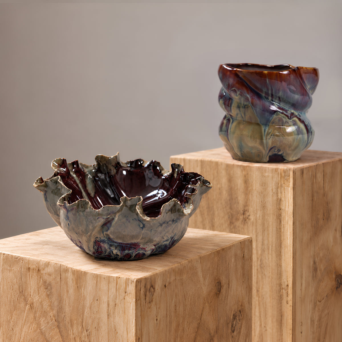 Lava Washed Ceramic Vase