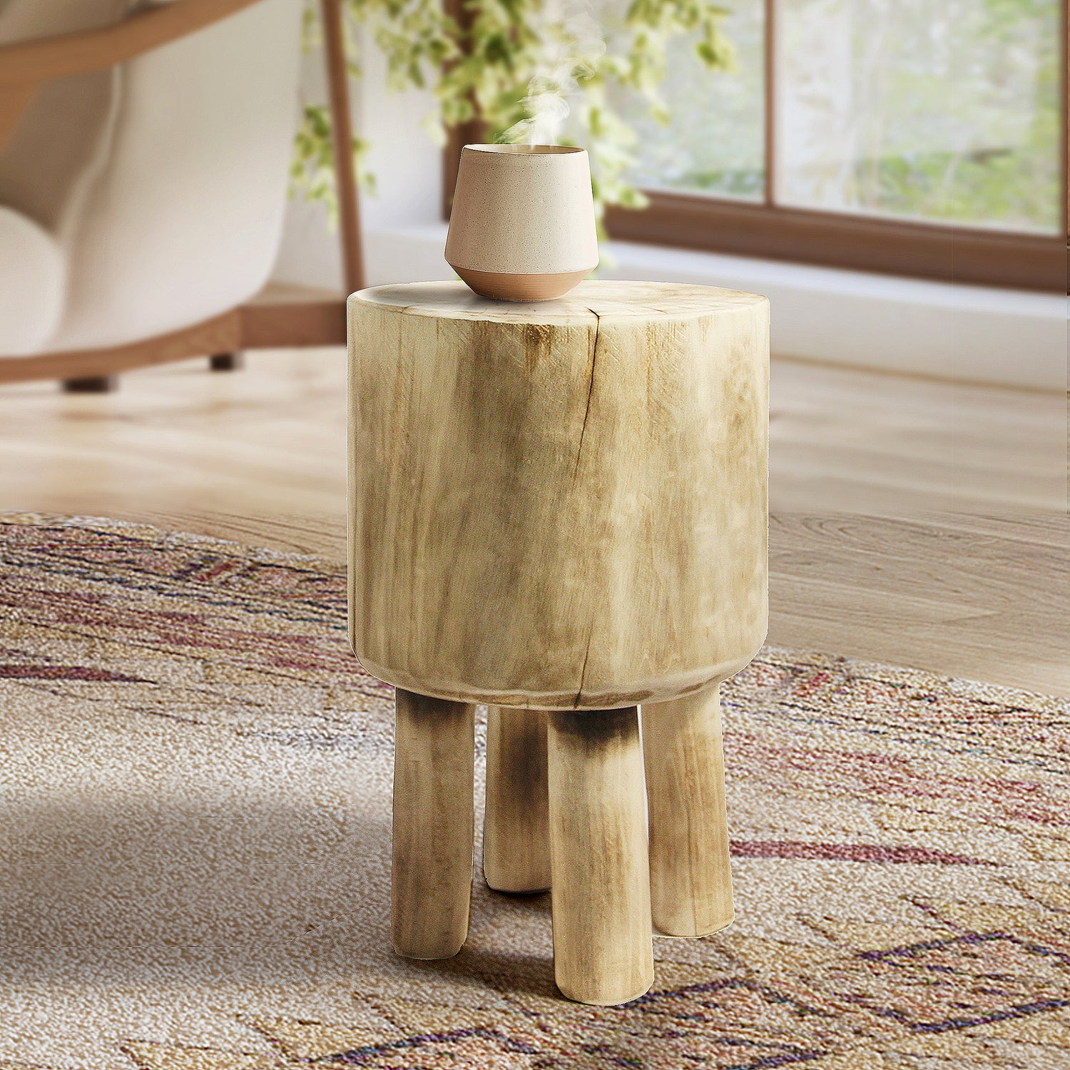 Wooden Trunk Side Table