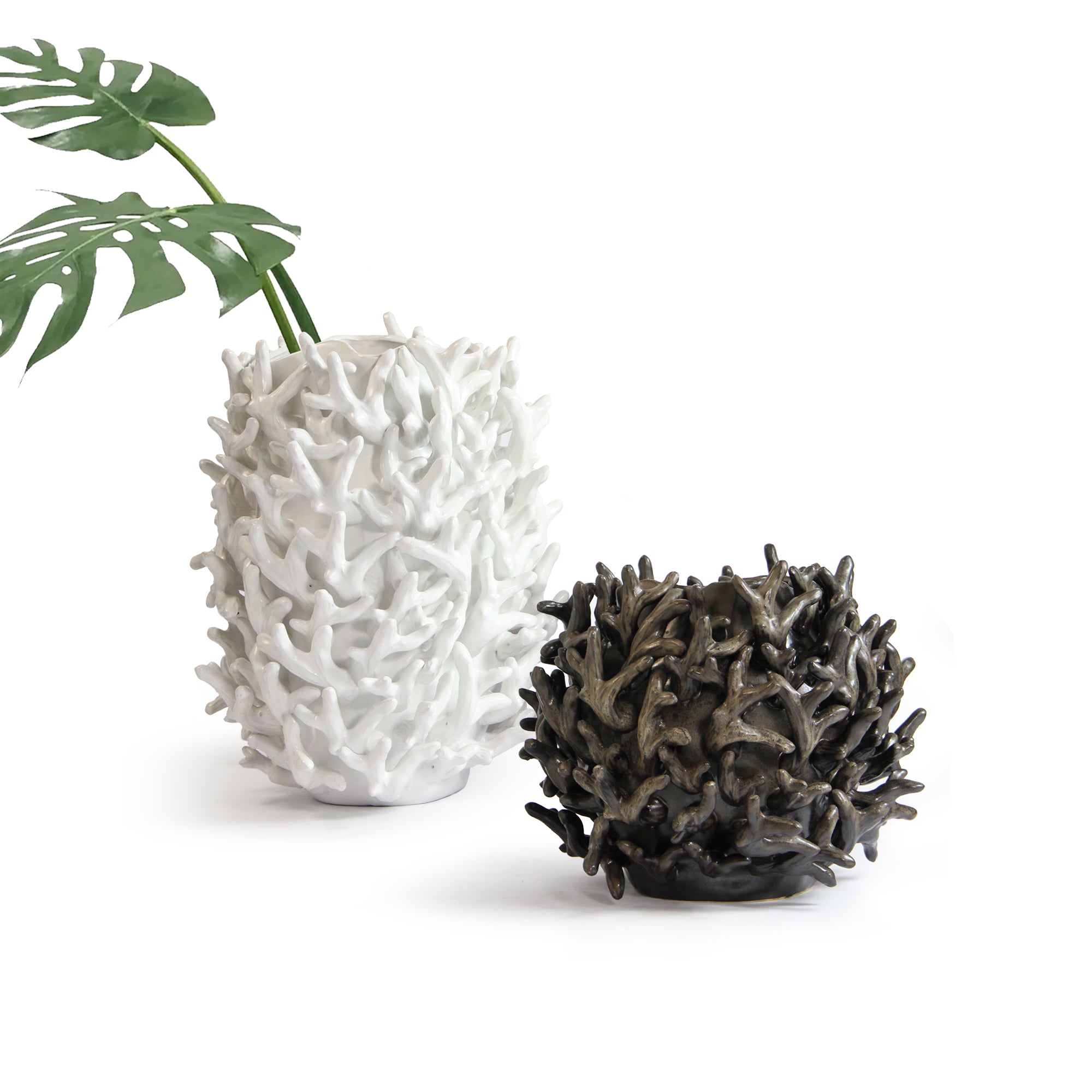 3D Hand-sculpted Reefform Ceramic Vase