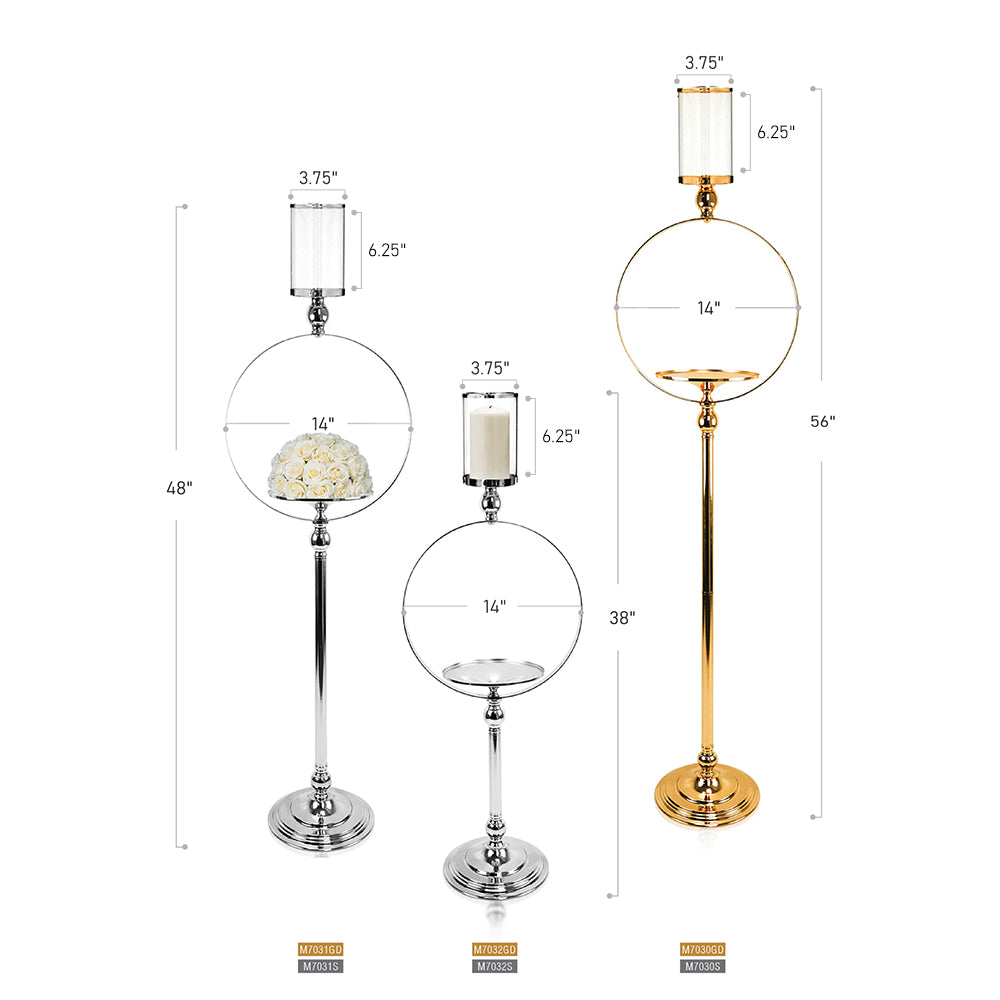 Halo Floor Candle Flower Stand