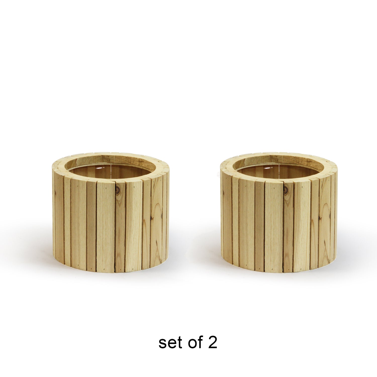 Vertical Slat Wood Box