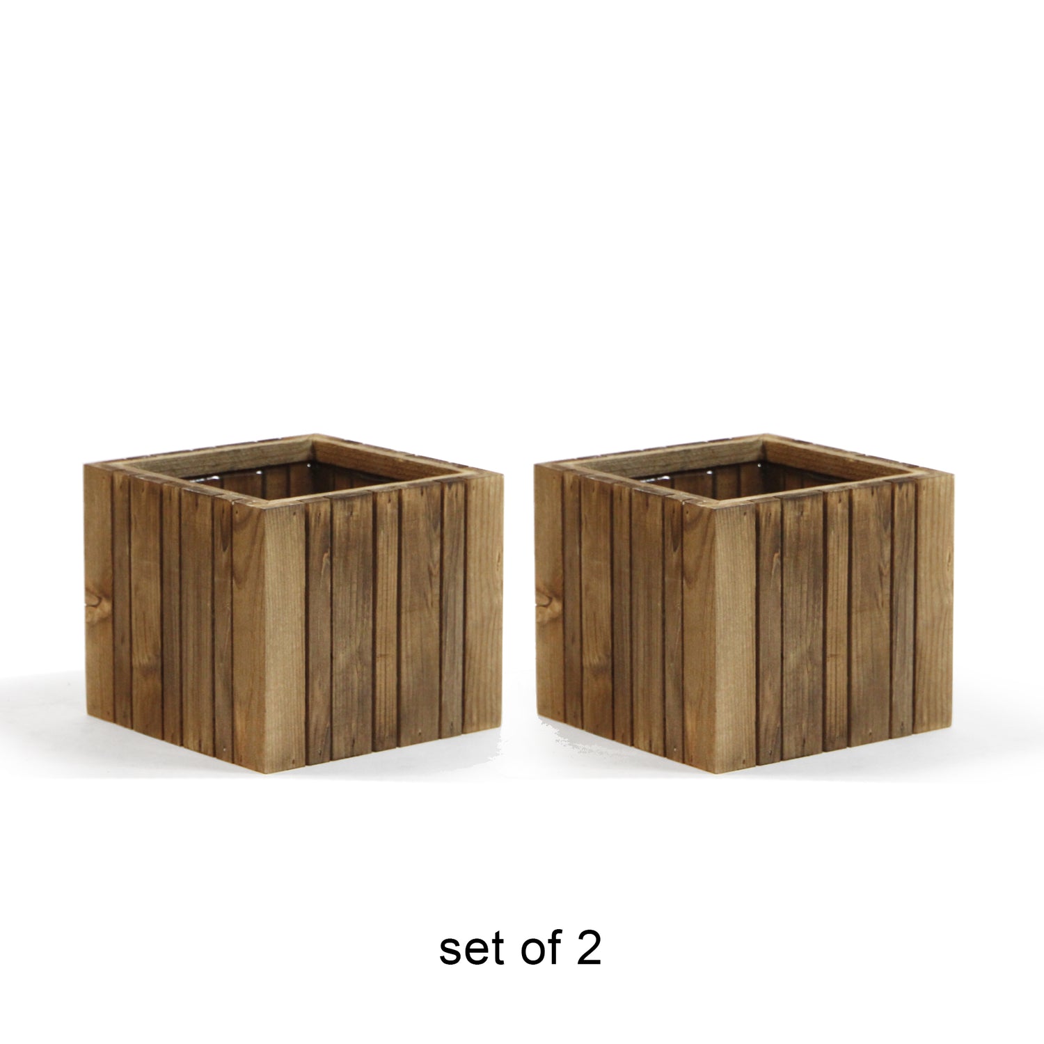 Vertical Slat Wood Box