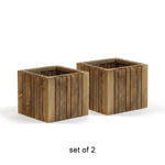 Vertical Slat Wood Box