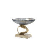 Cosmos Glass Aluminum Centerpiece Bowl