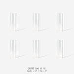 Glass Chimney Hurricane Candle Holder (set of 6)