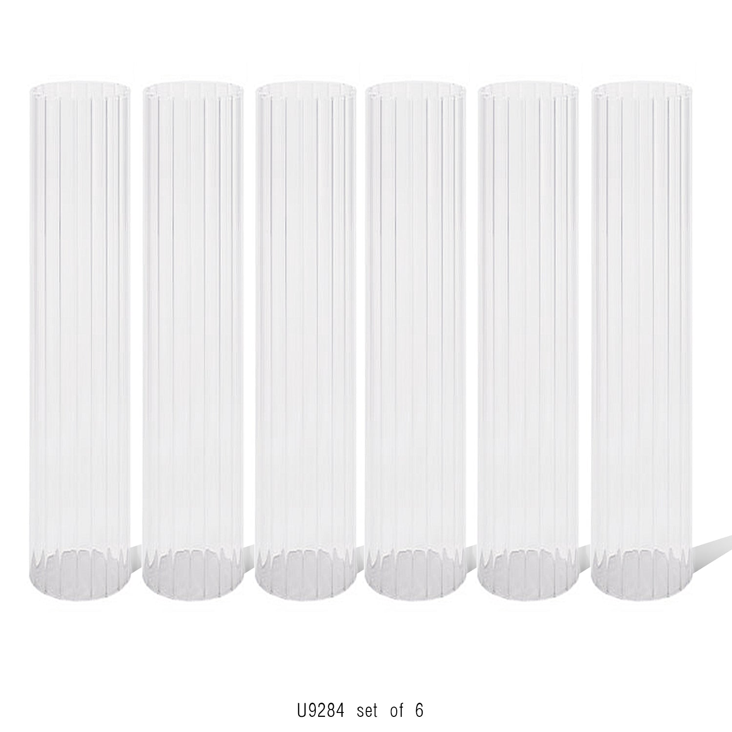 Pleated Glass Chimney (set of 6)