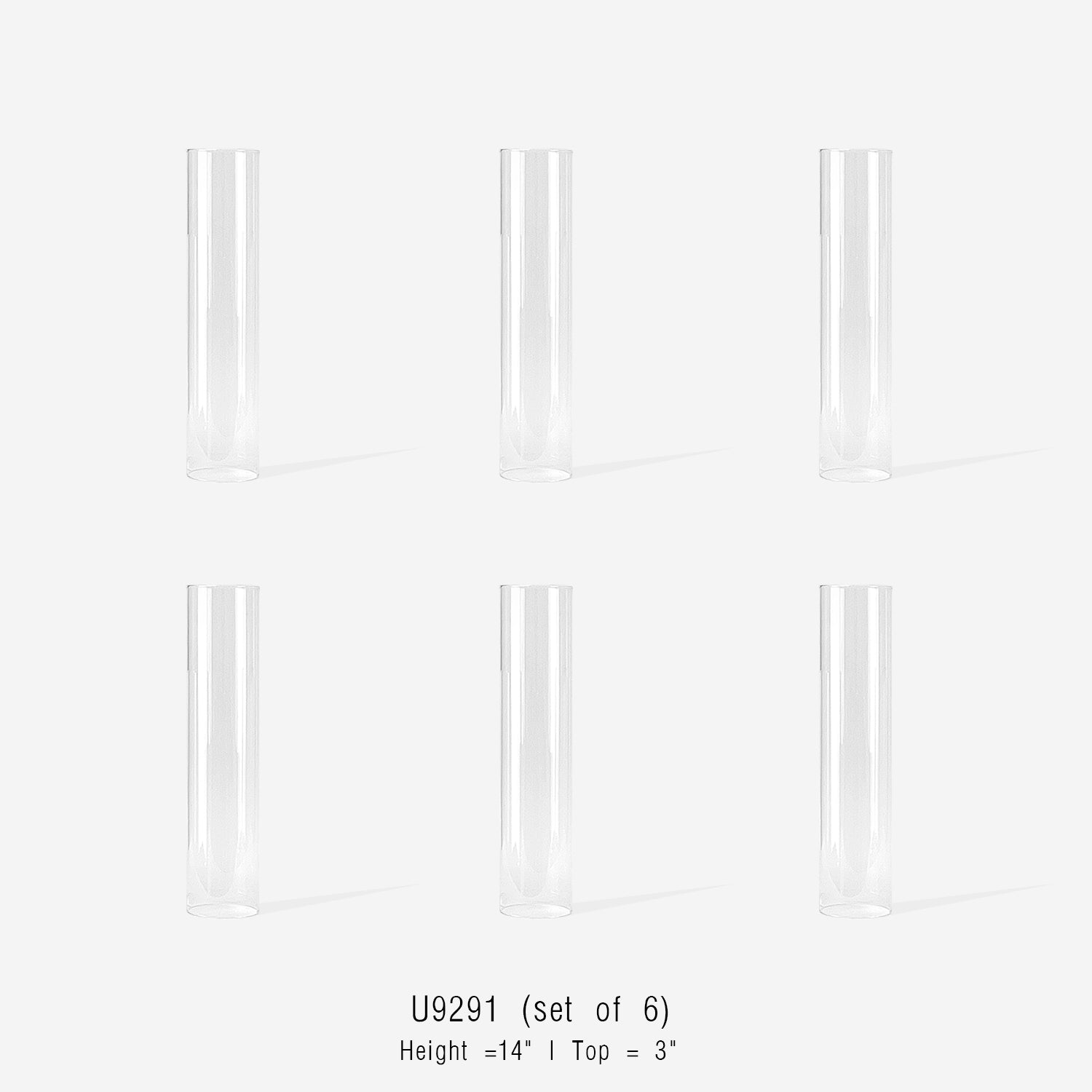 Glass Chimney Hurricane Candle Holder (set of 6)