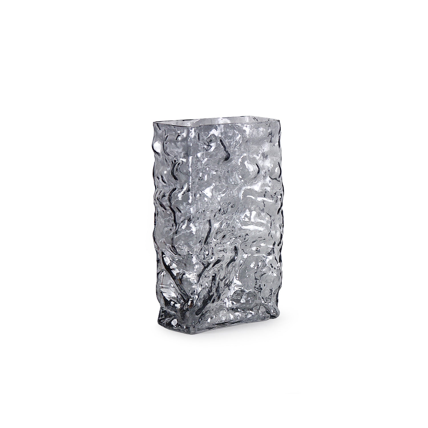 Glacial Rectangular Glass Vase | Galore Home: Luxury Home Decor, Elegant Home Furnishings, Stylish Home Accents & Contemporary Home Accessories