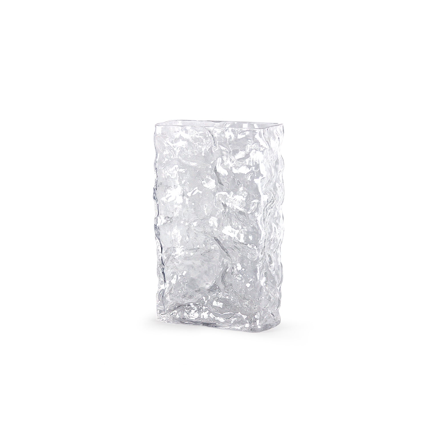 Glacial Rectangular Glass Vase | Galore Home: Luxury Home Decor, Elegant Home Furnishings, Stylish Home Accents & Contemporary Home Accessories