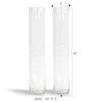 Glass Cylinder Vase (set of 2)