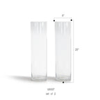 Glass Cylinder Vase (set of 2)