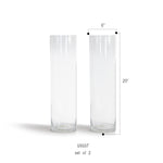 Glass Cylinder Vase (set of 2)