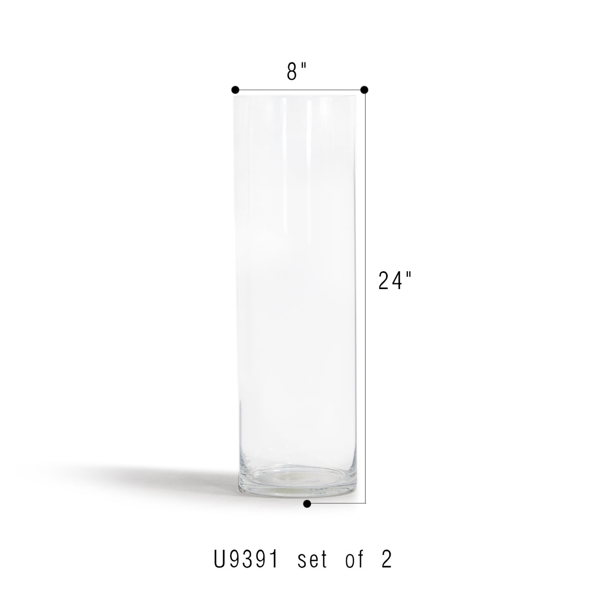 Premium Glass Cylinder (set of 2)