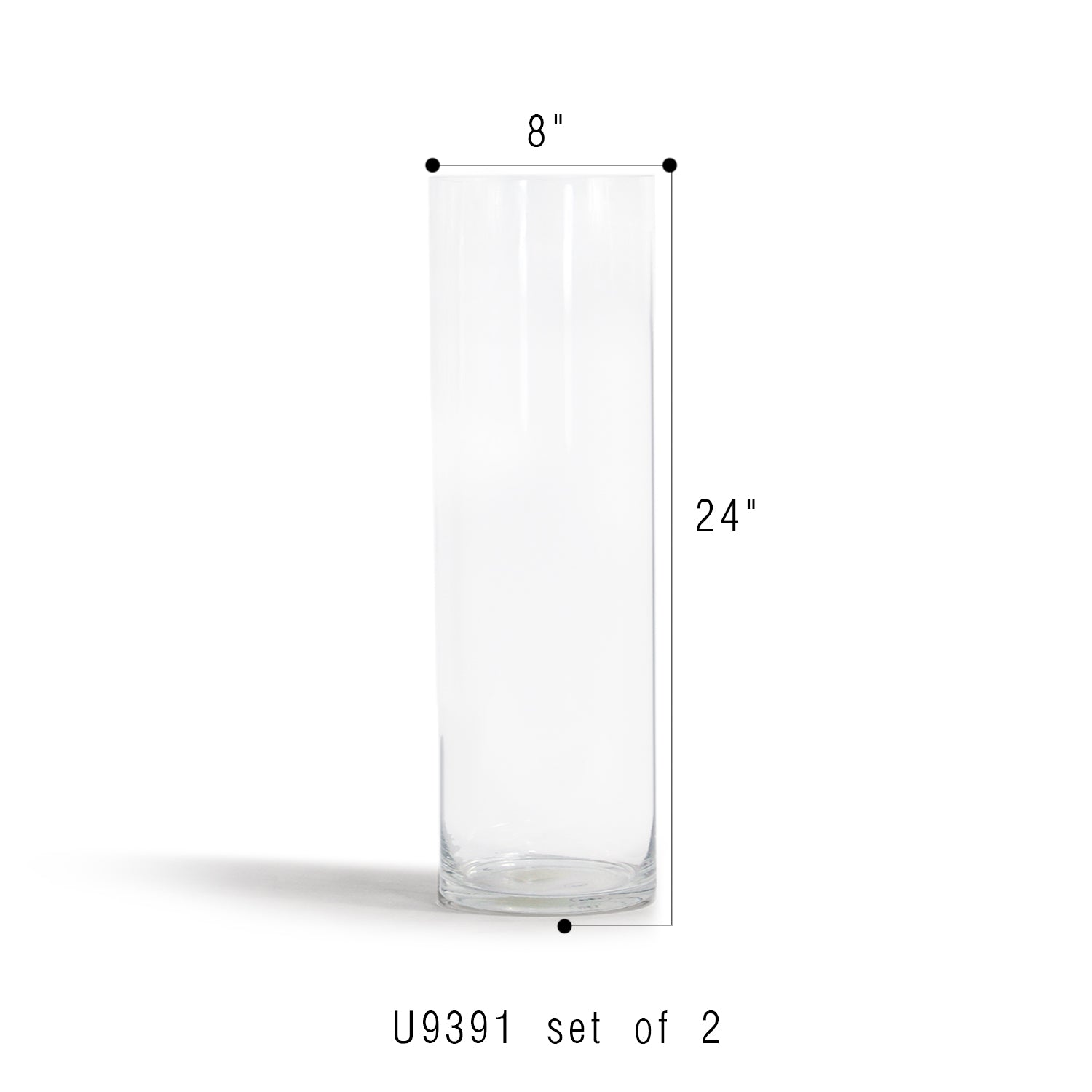 Premium Glass Cylinder (set of 2)
