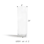 Premium Glass Cylinder (set of 2)
