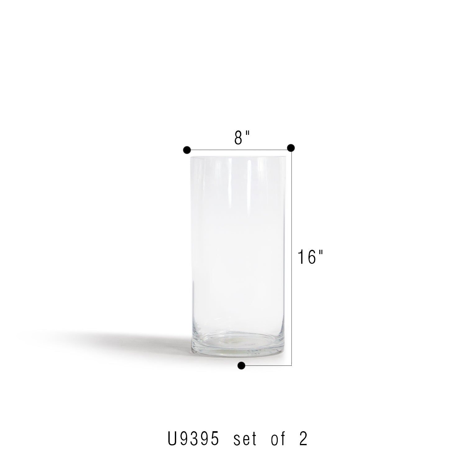 Premium Glass Cylinder (set of 2)
