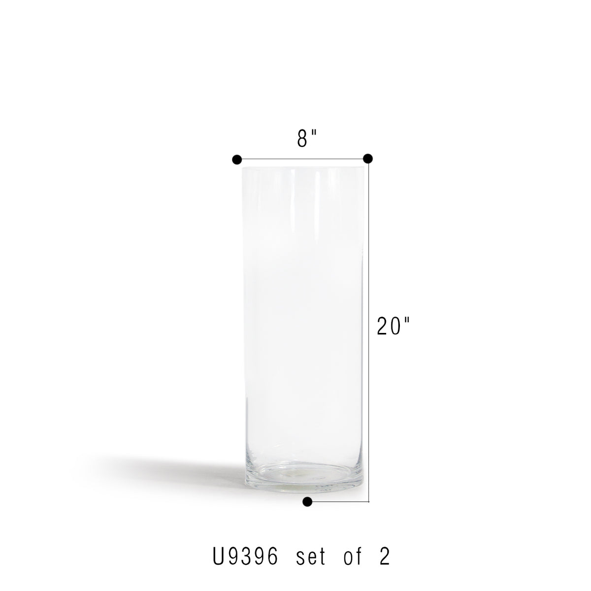 Premium Glass Cylinder (set of 2)