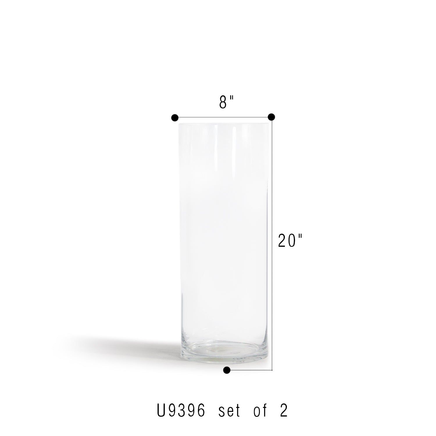 Premium Glass Cylinder (set of 2)