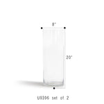 Premium Glass Cylinder (set of 2)