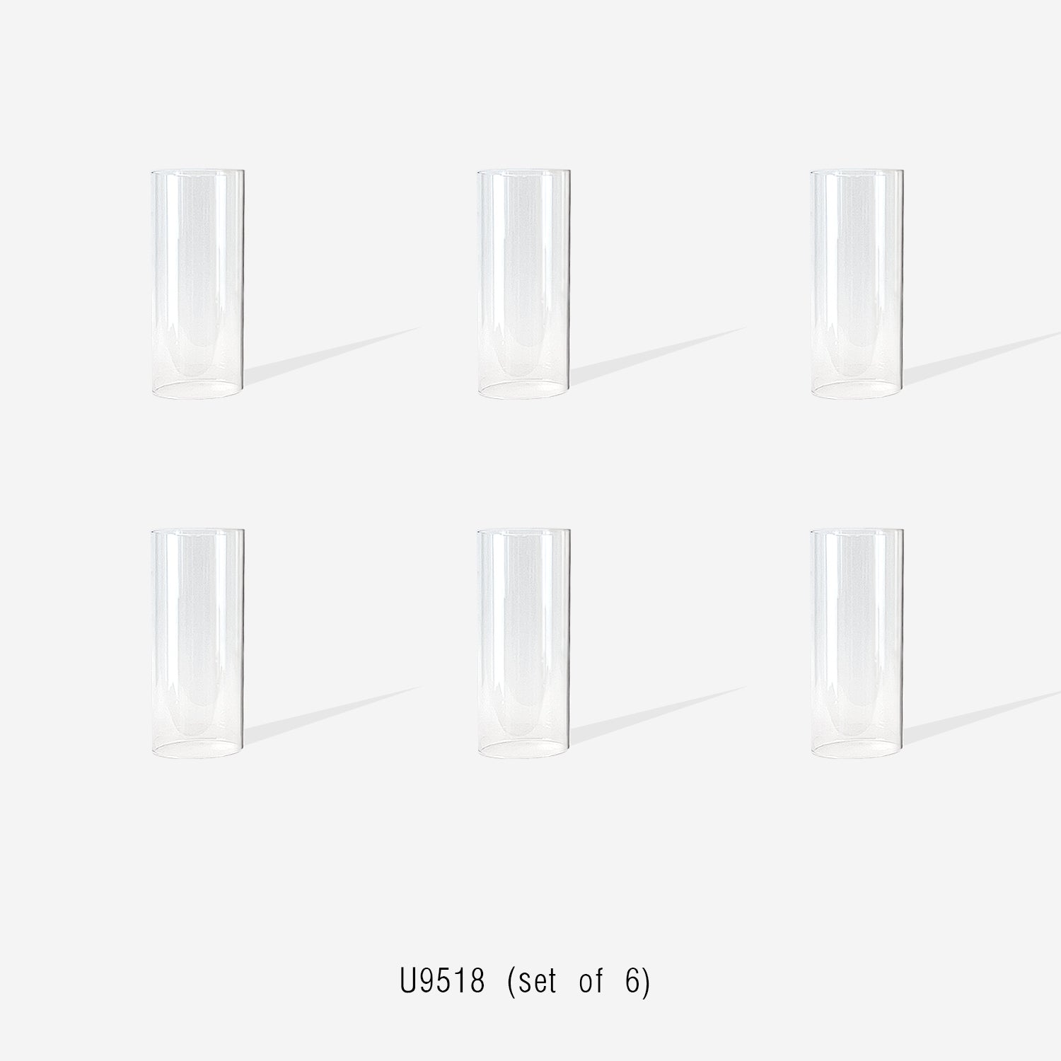 Glass Chimneys (set of 6)