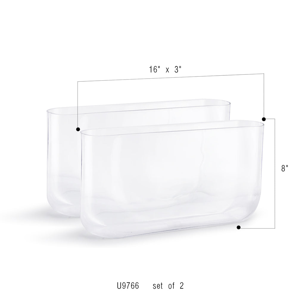 Oval Glass Vase (set of 2)