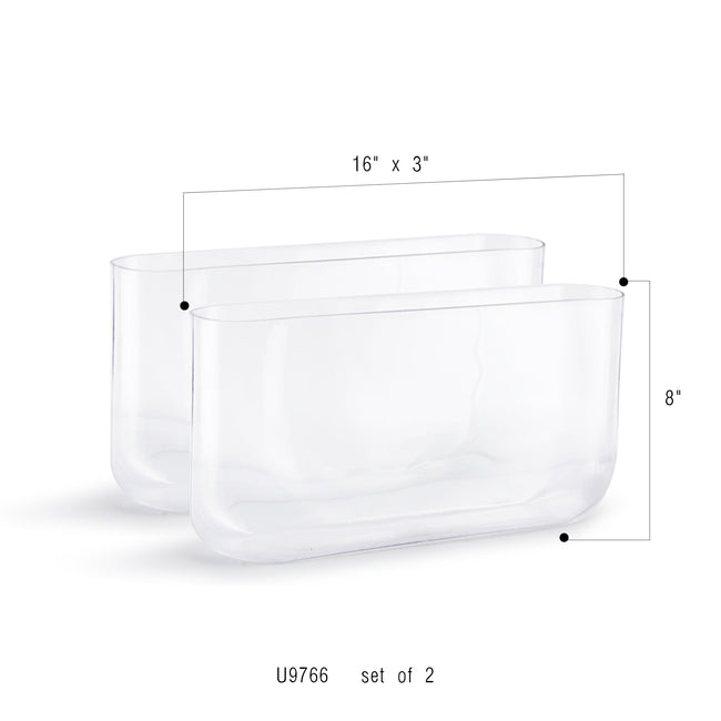 Oval Glass Vase (set of 2)