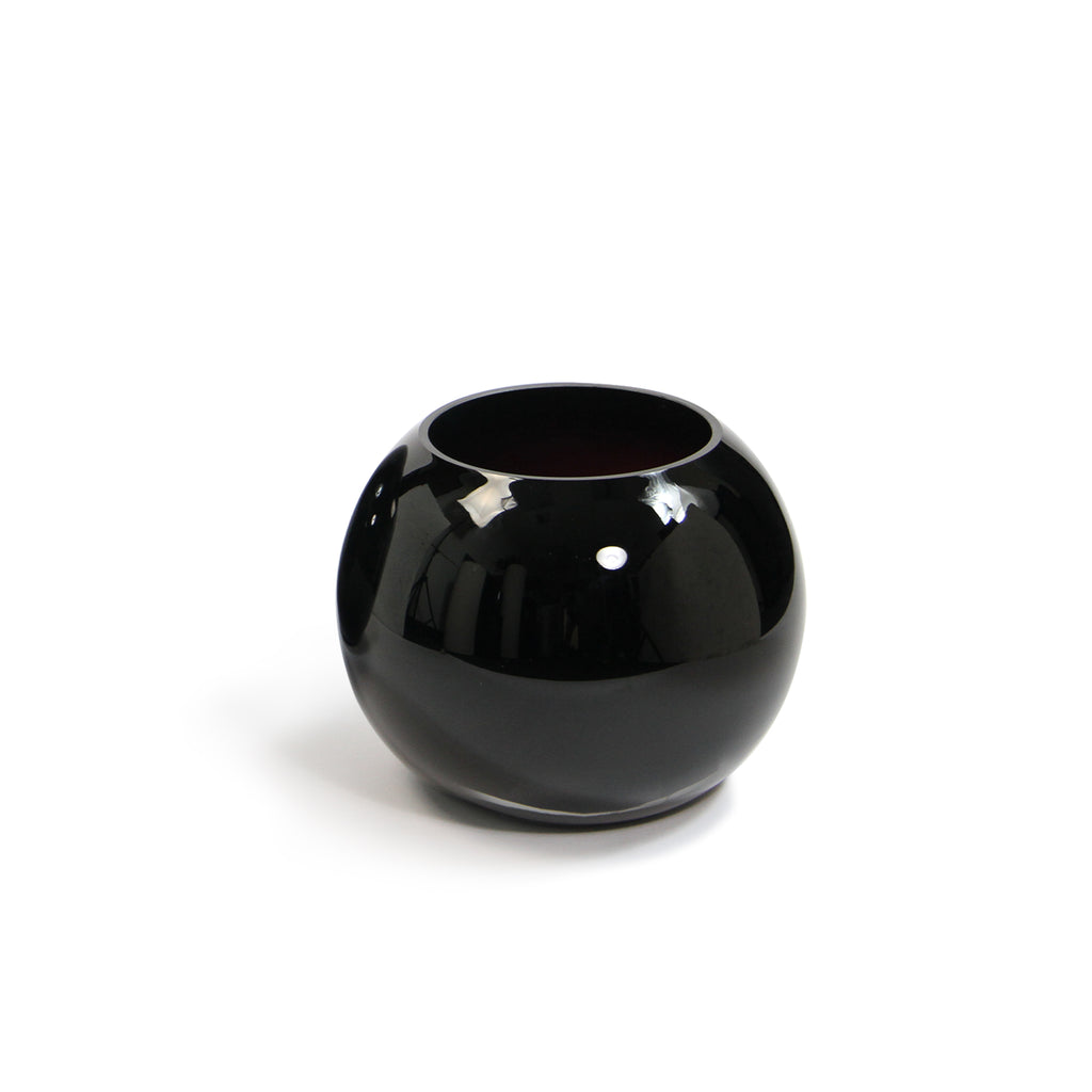 Black Glass Bubble Vase