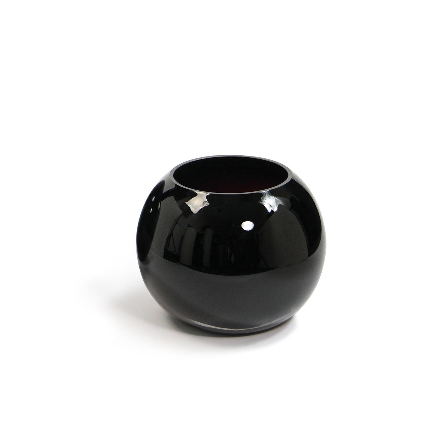 Black Glass Bubble Vase