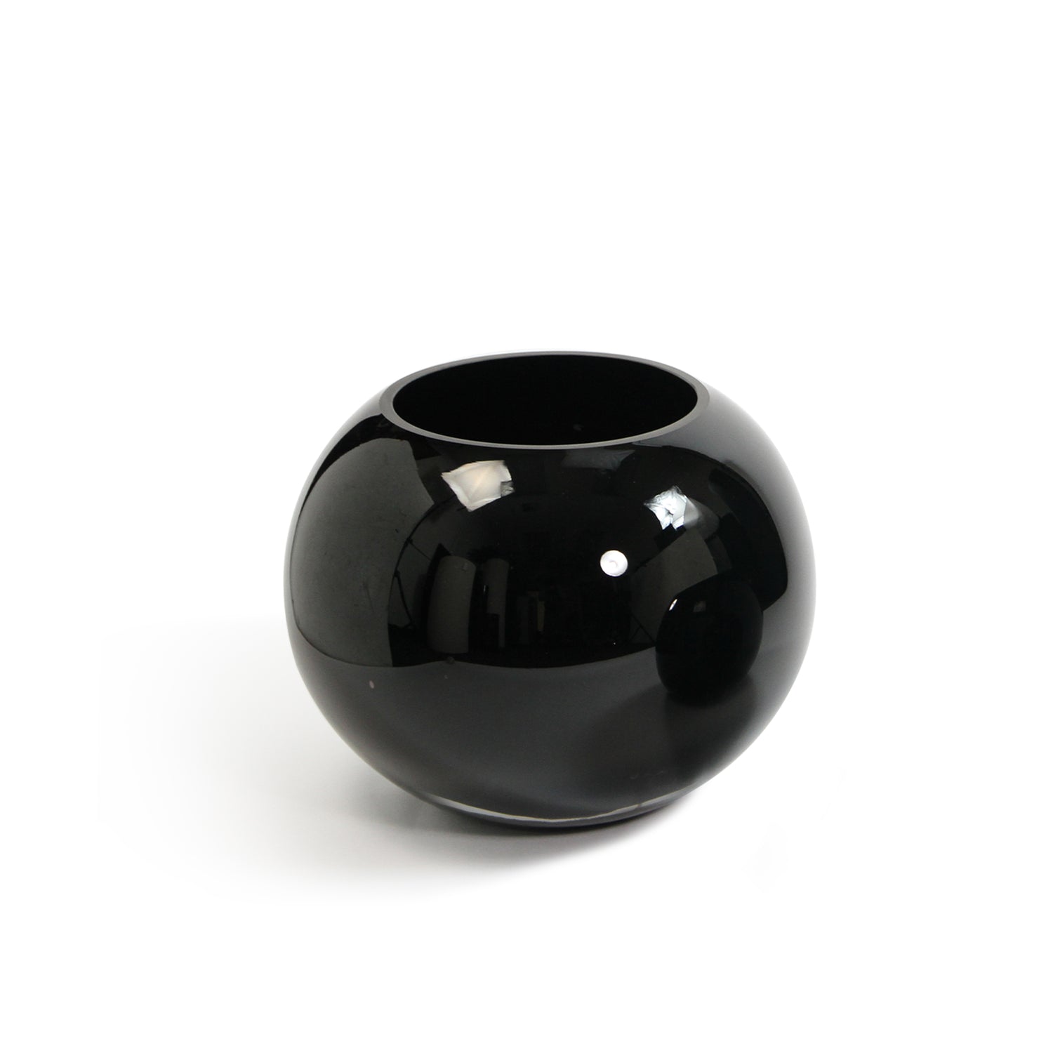 Black Glass Bubble Vase