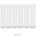 Pleated Glass Chimney Hurricane Candle Holder (set of 6)