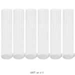 Pleated Glass Chimney Hurricane Candle Holder (set of 6)