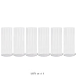 Pleated Glass Chimney Hurricane Candle Holder (set of 6)