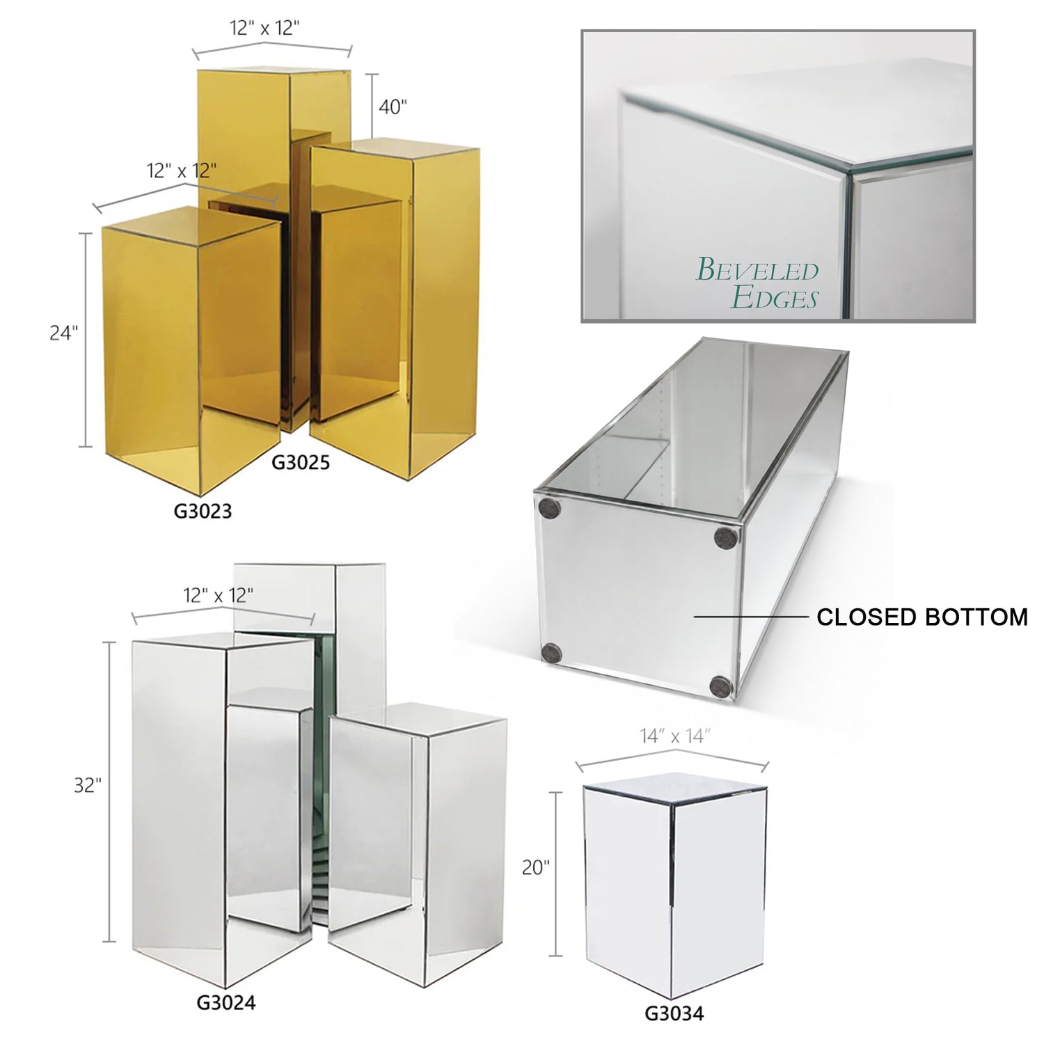 Mirror Block Display Column / Pedestal