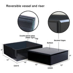 Reversible Black Glass Aquarium