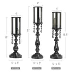 Black Crystal Candle Stand